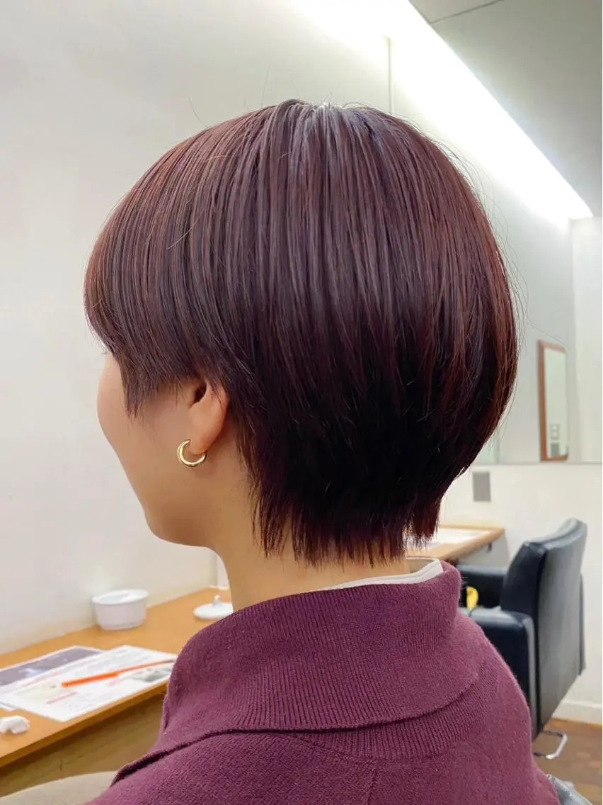 ショート カラー 似合わせレイヤー/ ケアパーマ/高倉のヘアスタイル
