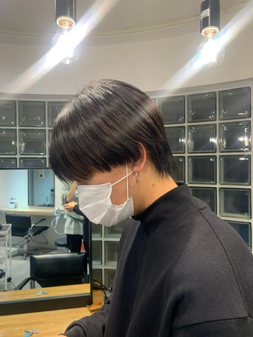 メンズ センターパート マッシュ カット クレハ :)のヘアスタイル