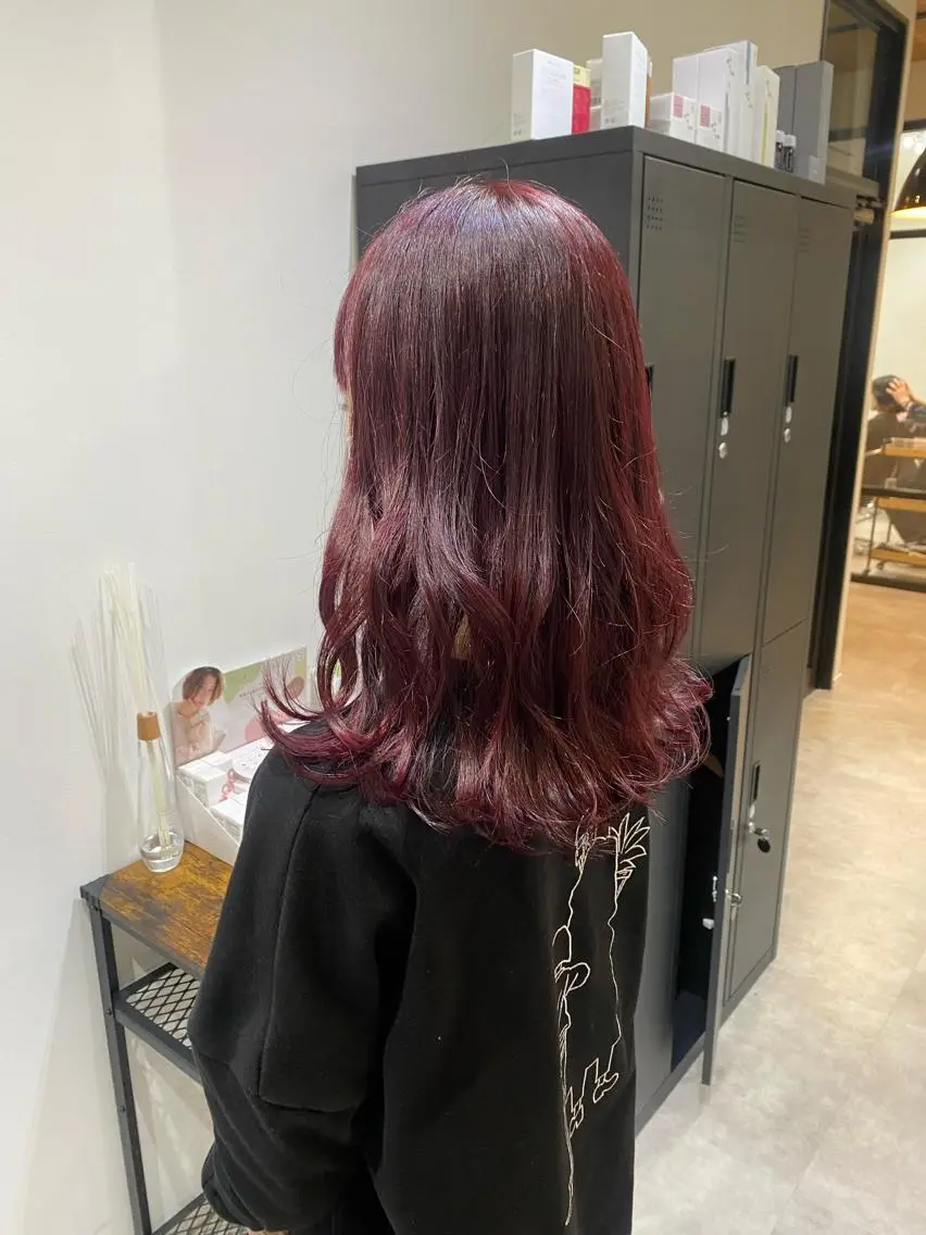 セミロング カラー ヘアカラー トリートメント 🍑艶髪✖️暖色系 ✨momoka🍑のヘアスタイル