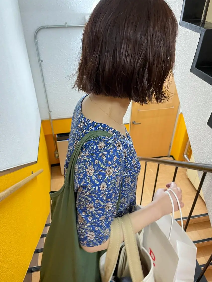 ミディアム トリートメント カット ヘアカラー トリートメント ayane⭐️ボブ・ ショート・パーマのヘアスタイル