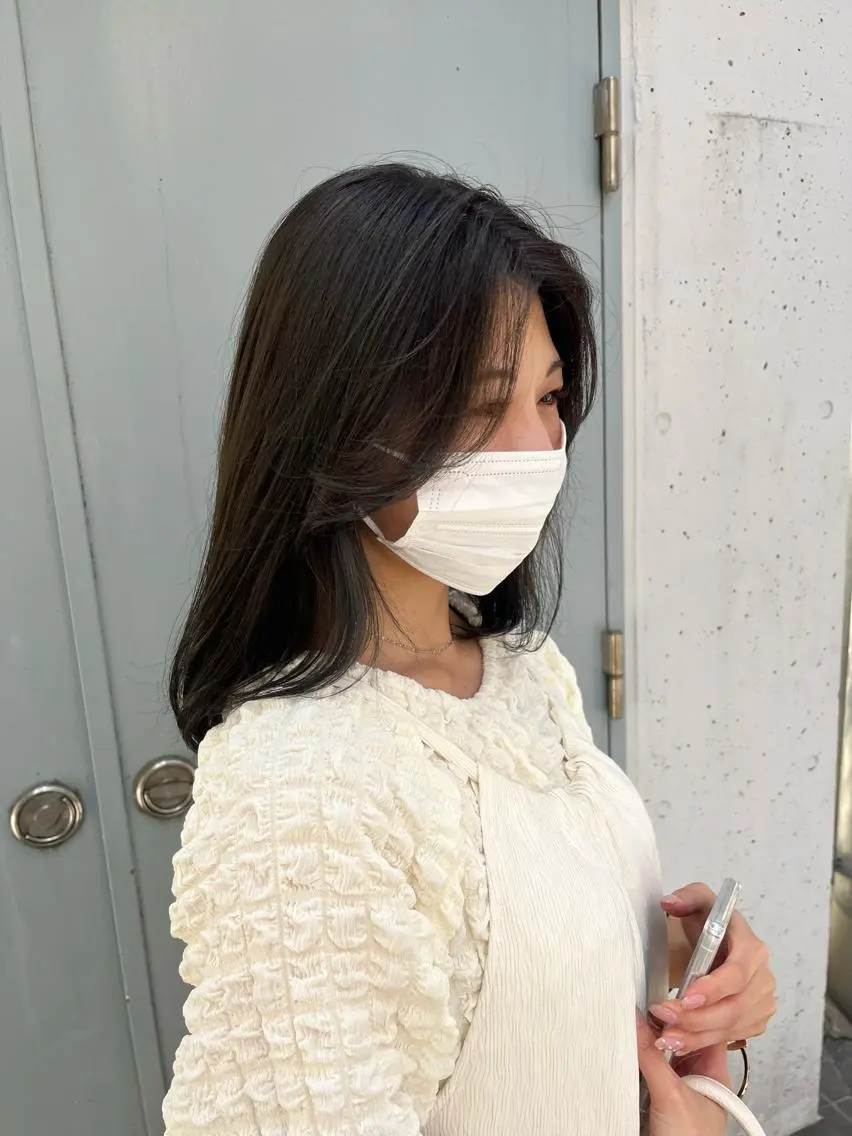 セミロング カラー パーマ ヘアアレンジ メンズ キッズ ネイル マツエク・マツパ アイブロウ HIROKO / 透明感暖色カラー🎀のヘアスタイル