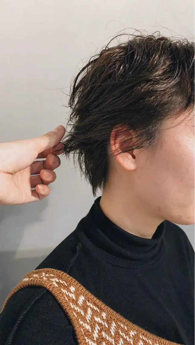 ショート パーマ ボブパーマコテ巻き風 パーマNo1深江秀平のヘアスタイル