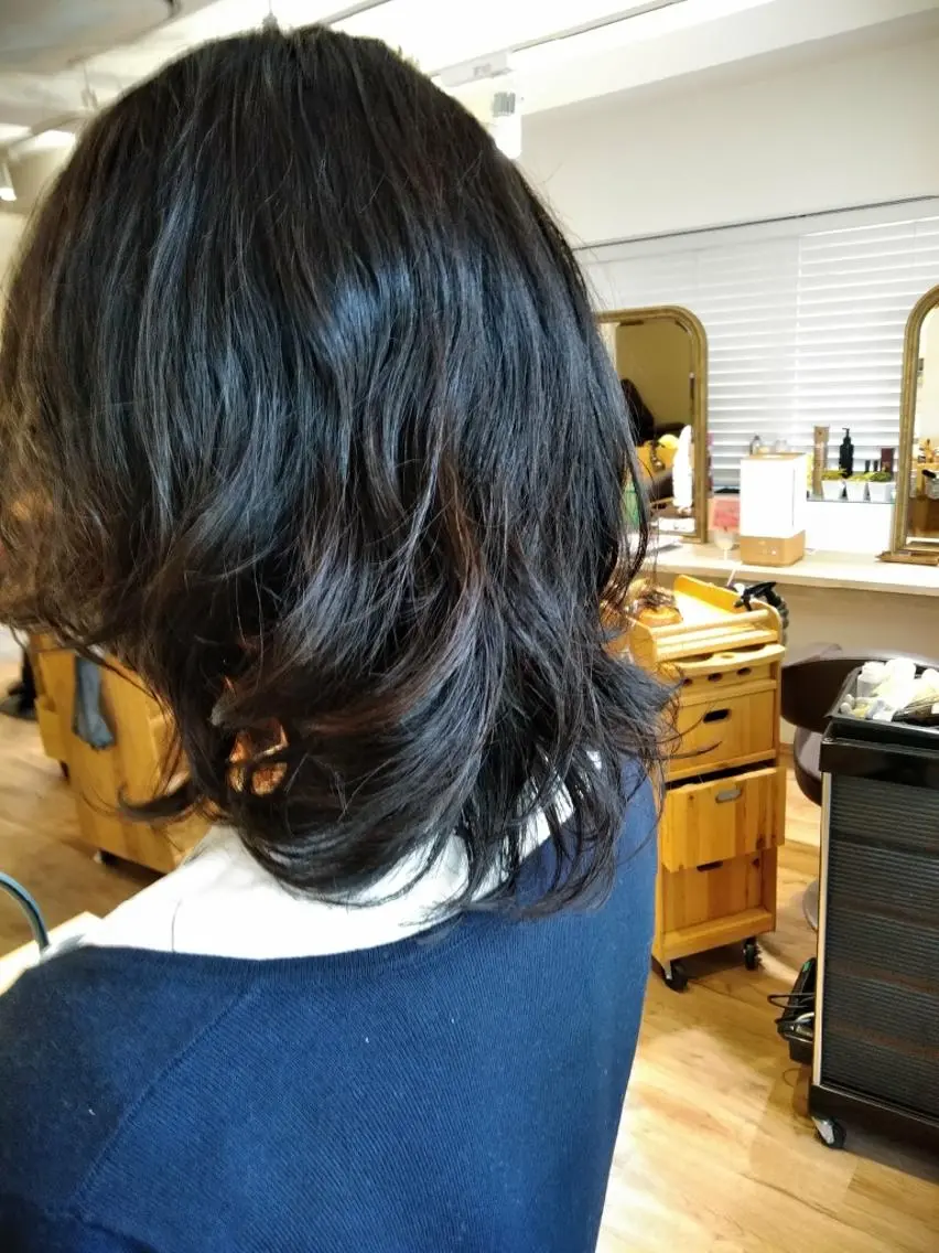 ミディアム パーマ 木村 昇のヘアスタイル