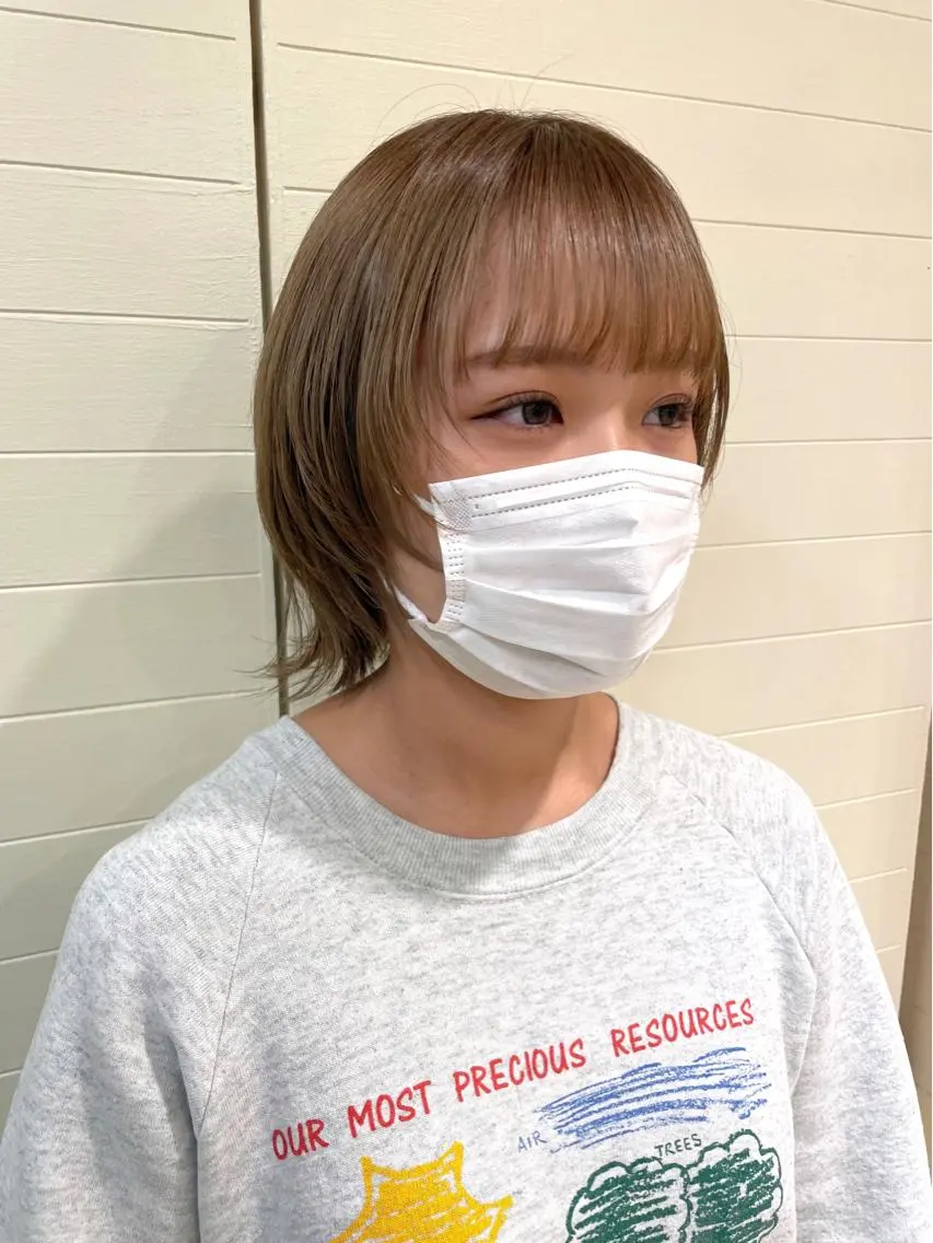 ミディアム ボブ 顔まわりレイヤー レイヤーカット ウルフカット 🐺高椋 海/ウルフ/レイヤーのヘアスタイル