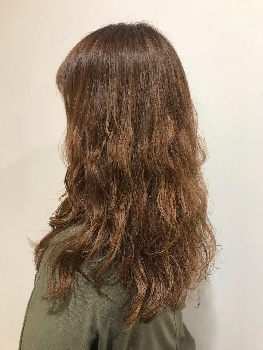 ロング 暖色カラー🍊 ボブ🌿顔周りcutのヘアスタイル