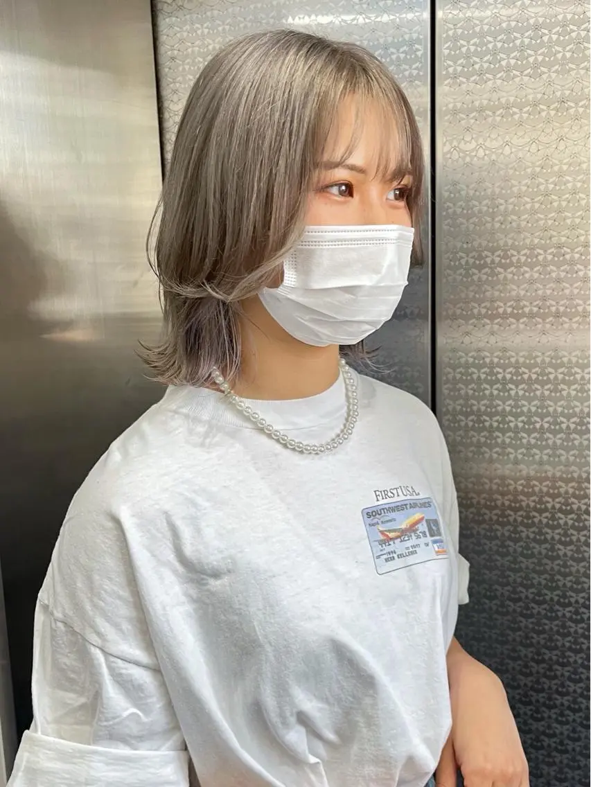 カラー white.梅田 デザインカラー🦄のヘアスタイル