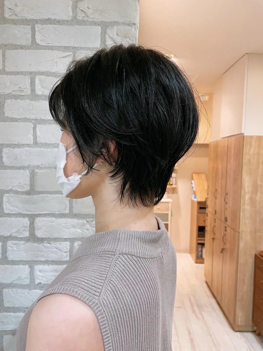 ショート ハンサムショート ショートヘア カット トリートメント ヘッドスパ 清水 有実子のヘアスタイル
