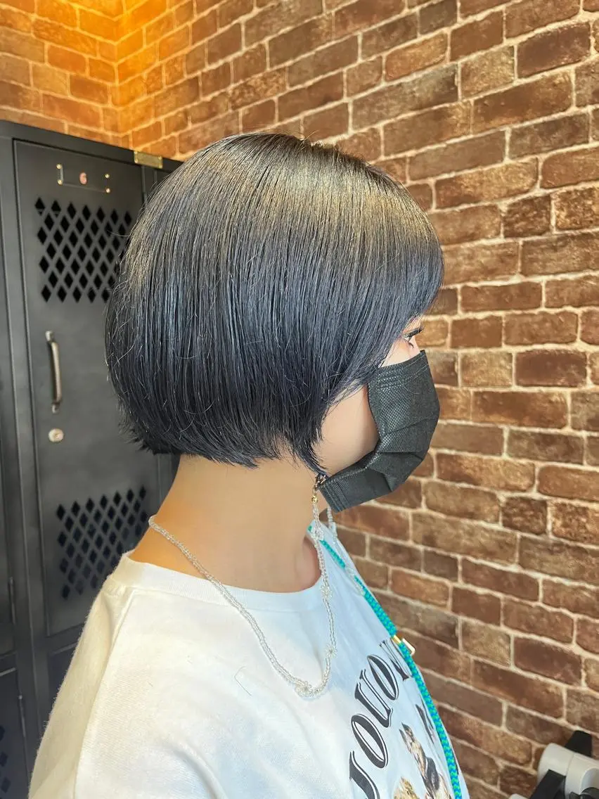 ショート カラー パーマ ヘアアレンジ メンズ ネイル マツエク・マツパ アイブロウ メンズパーマ ブラウンカラー ケアカラー 透明感カラー ピンクカラー 久木原 ゆりのヘアスタイル