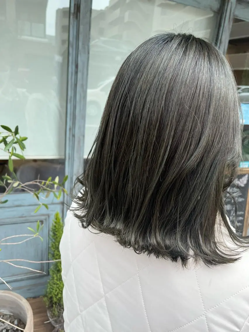 ミディアム ヘアカラー トリートメント ボブ/暖色/透明 感カラー/Sachiのヘアスタイル