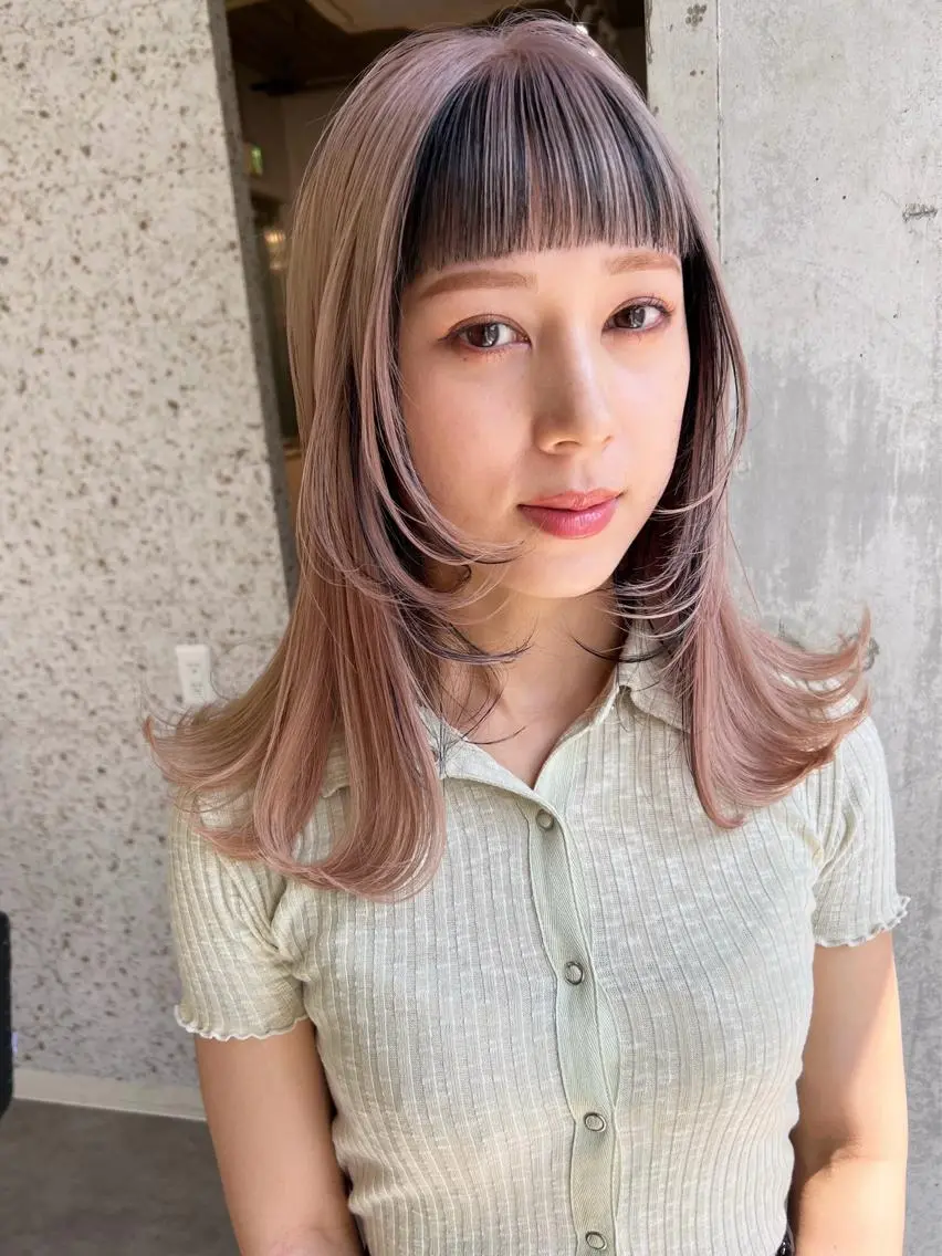 セミロング カラー ヘアアレンジ セミロングパーマ ブリーチ ケアブリーチ ダブルカラー ハイライトカラー ヘアカラー トリートメント lani ブリーチ /ダブルカラーのヘアスタイル