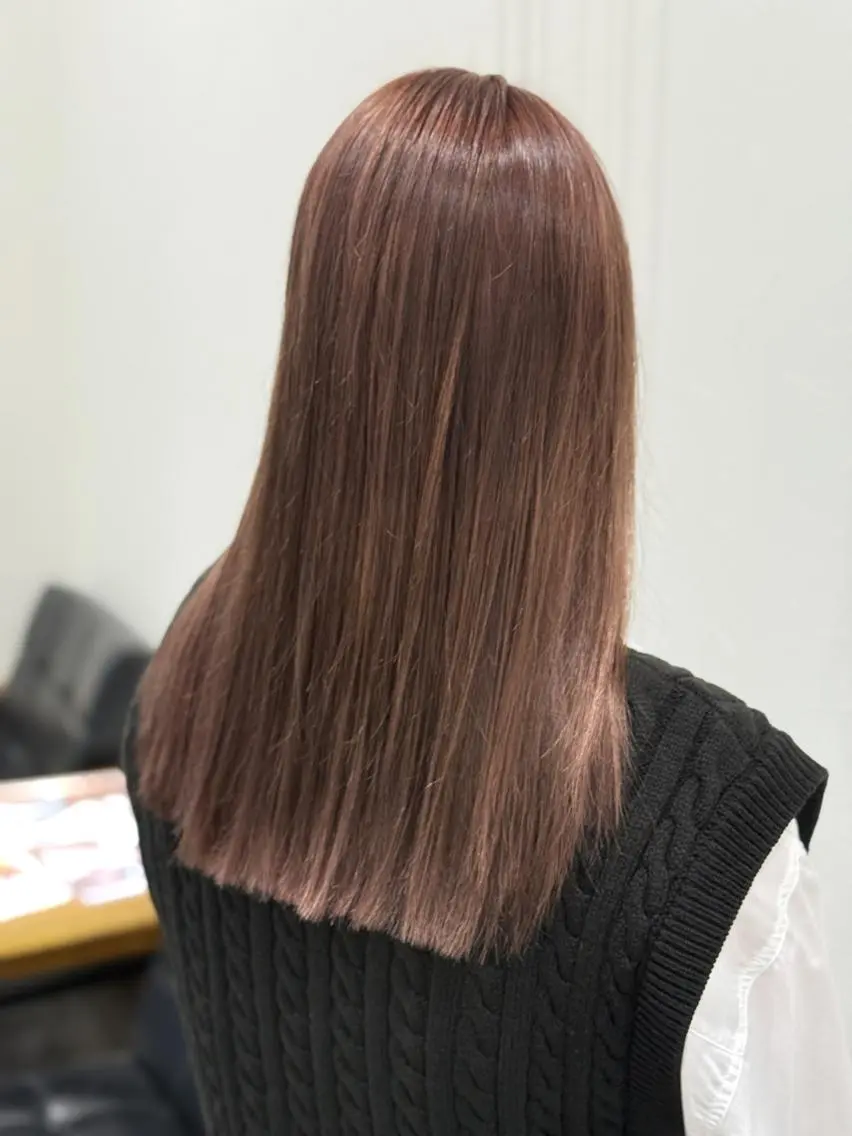 セミロング 似合わせ透明感カラー 宇治　ヤマノのヘアスタイル
