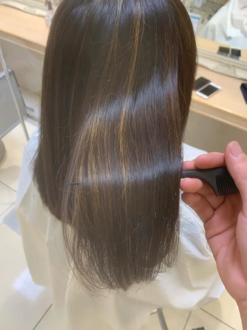 ミディアム パーマ ヘアアレンジ ハイライト 髪質改善 縮毛矯正 縮毛矯正 トリートメント 店長 大方康暉のヘアスタイル