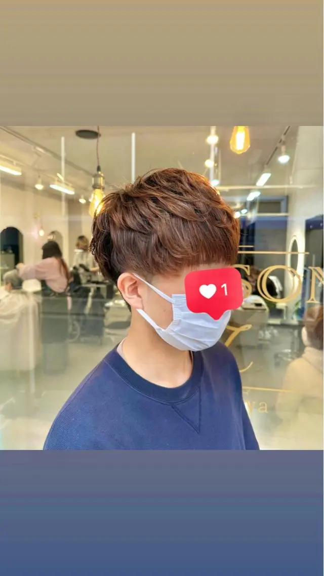 ショート カラー パーマ メンズ 菊地 智 【LAZO】千歳船橋のヘアスタイル