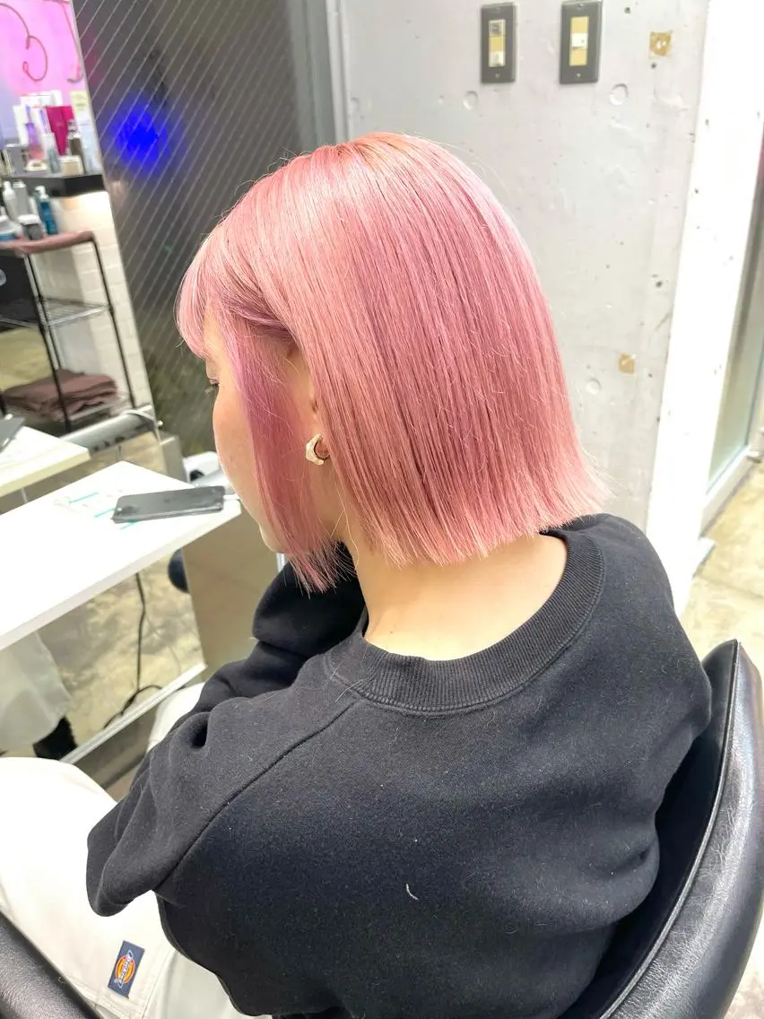 ミディアム カラー ハッシュカット/ハイ トーン/HIROKIのヘアスタイル