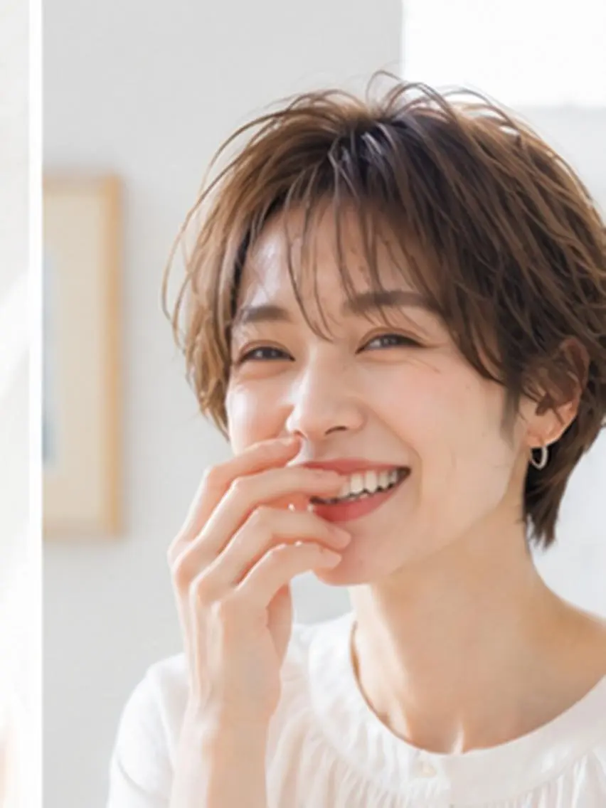 ショート 顔周りカット レイヤーカット ショートヘア 佐藤 龍太郎のヘアスタイル