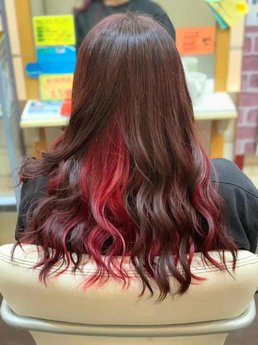 ロング カラー ヘアカラー たけい ゆうきのヘアスタイル