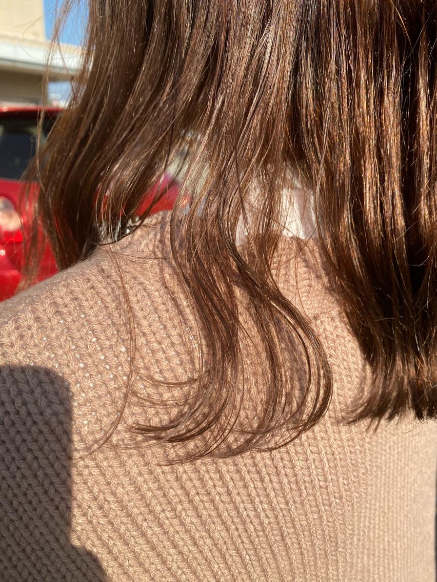 ロング カラー ベージュカラー ミルクティーベージュ 横地 凌のヘアスタイル