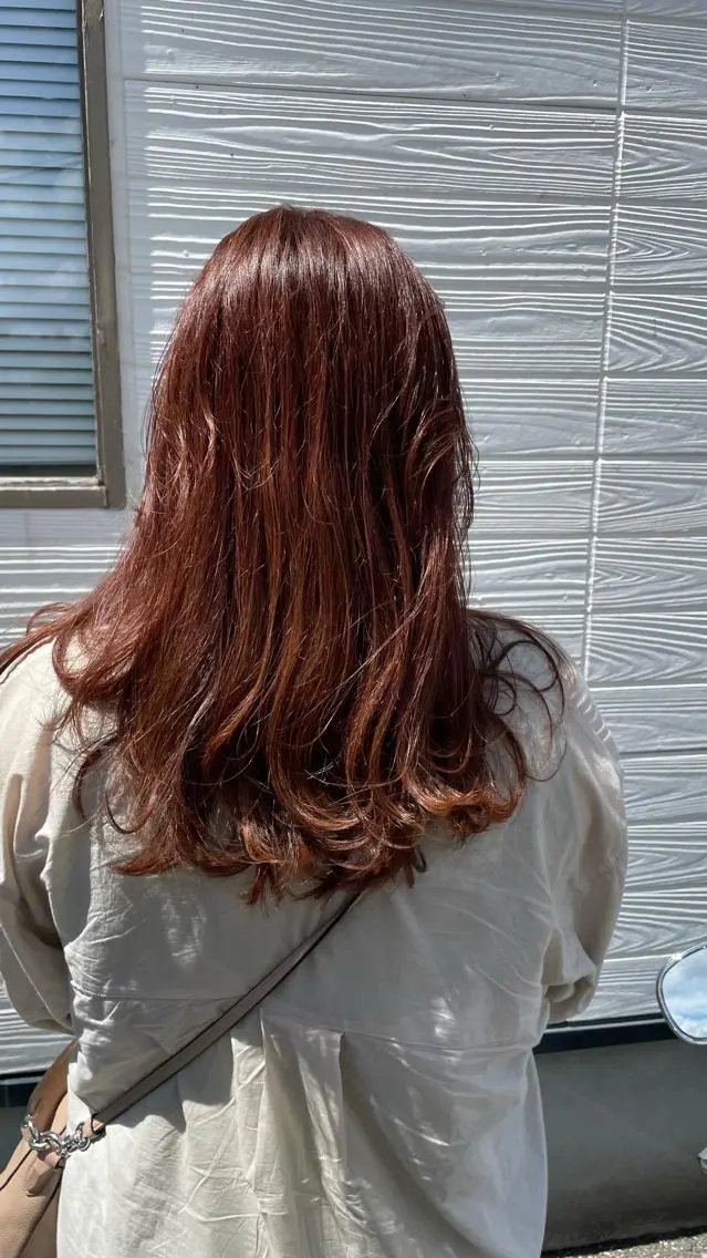 ロング カット ヘアカラー トリートメント ビヨウシツトリコ よねたにみなのヘアスタイル