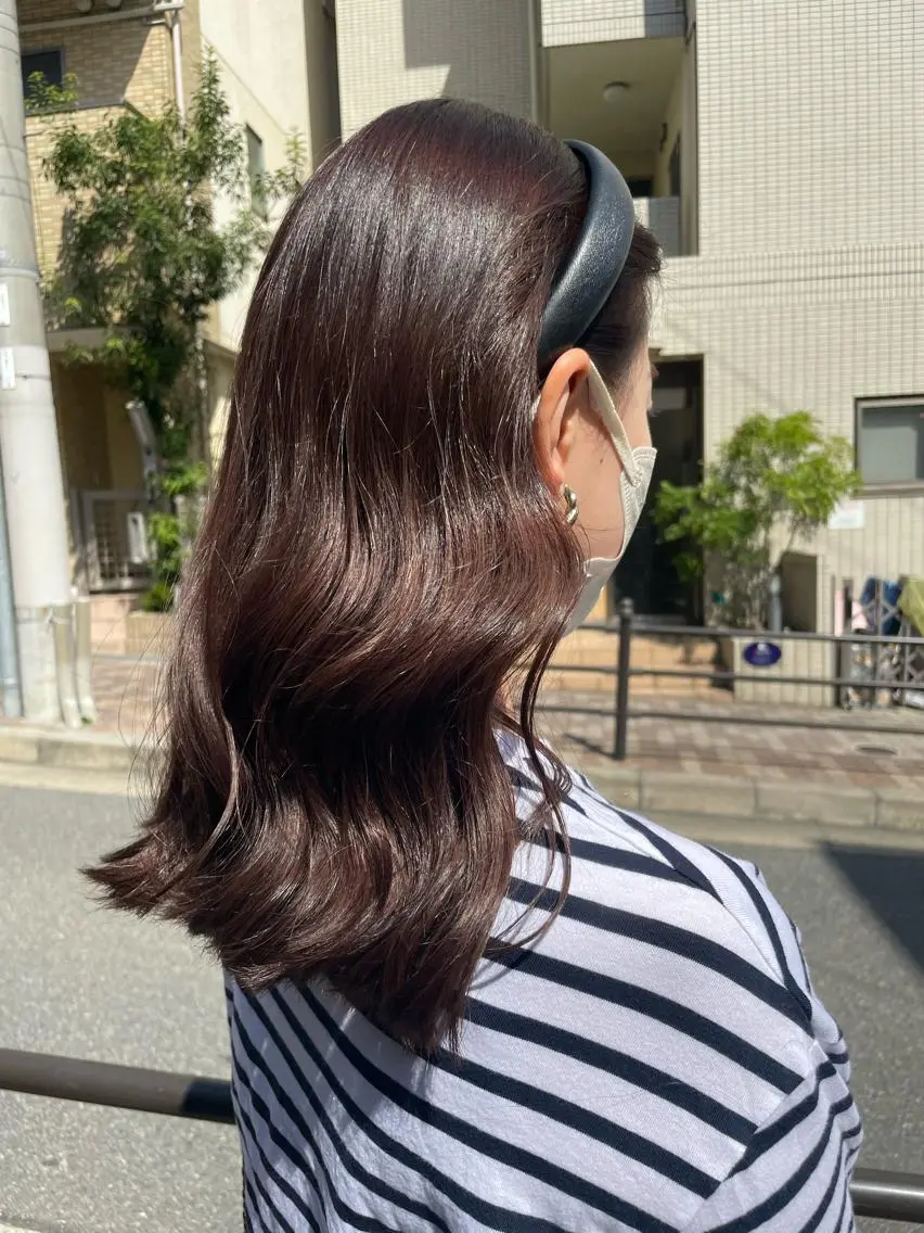 セミロング 【aini天王寺】 𝐚𝐢𝐫𝐢✂︎のヘアスタイル