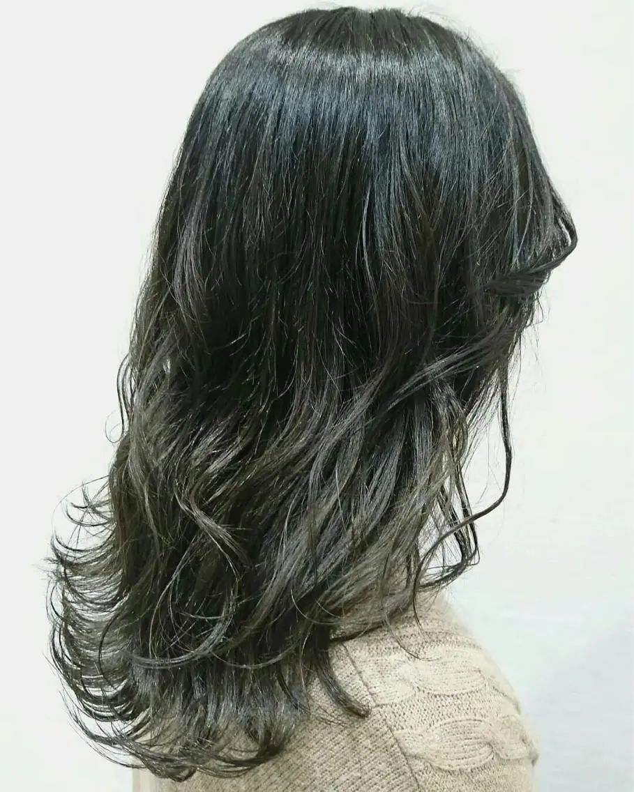 ロング カラー グレージュ ヘアカラー トリートメント REM【阿佐ヶ谷】 MEGUのヘアスタイル