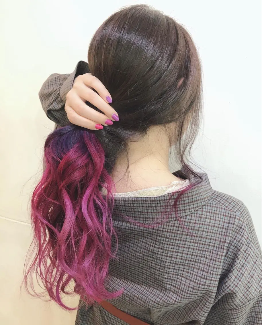 ロング ヘアカラー トリートメント 吉田 典弘のヘアスタイル