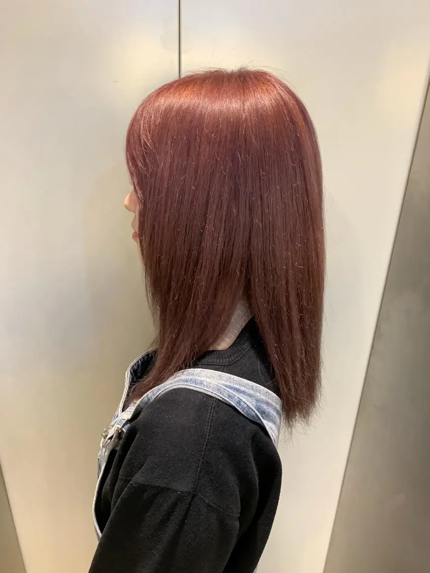 カラー アッシュ ラベンダーカラー ラベンダーアッシュ ピンクカラー ピンクラベンダー 天野 利咲のヘアスタイル