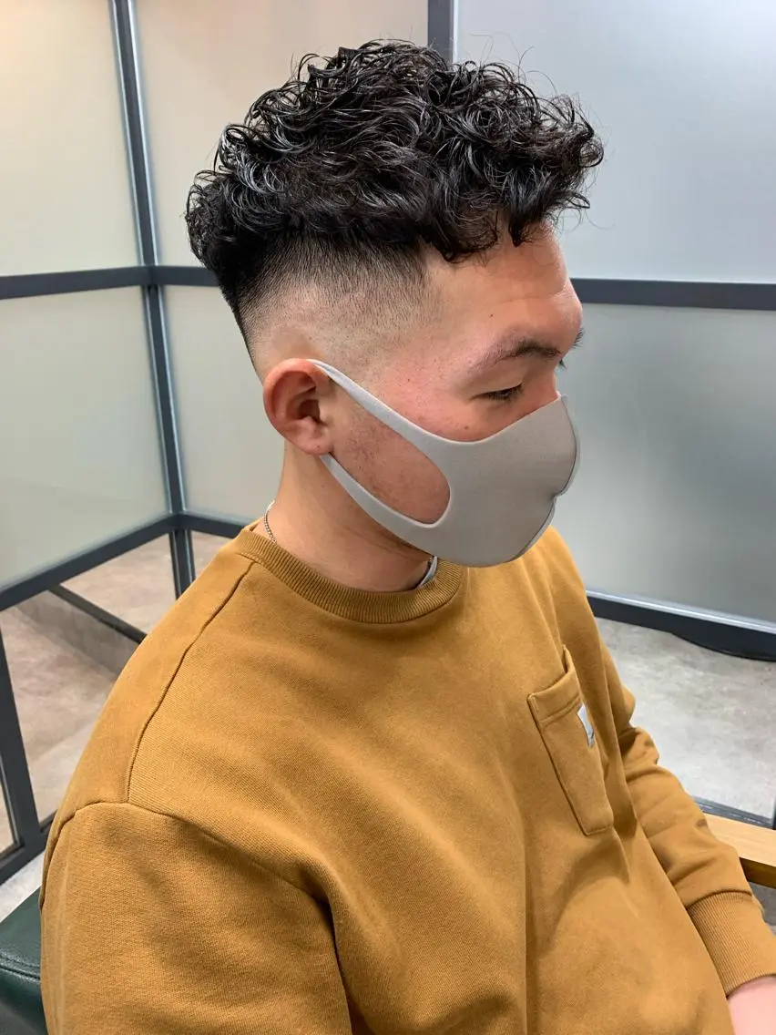ショート パーマ メンズ カット パーマ 【S.BROOM】 店長　西川徹のヘアスタイル