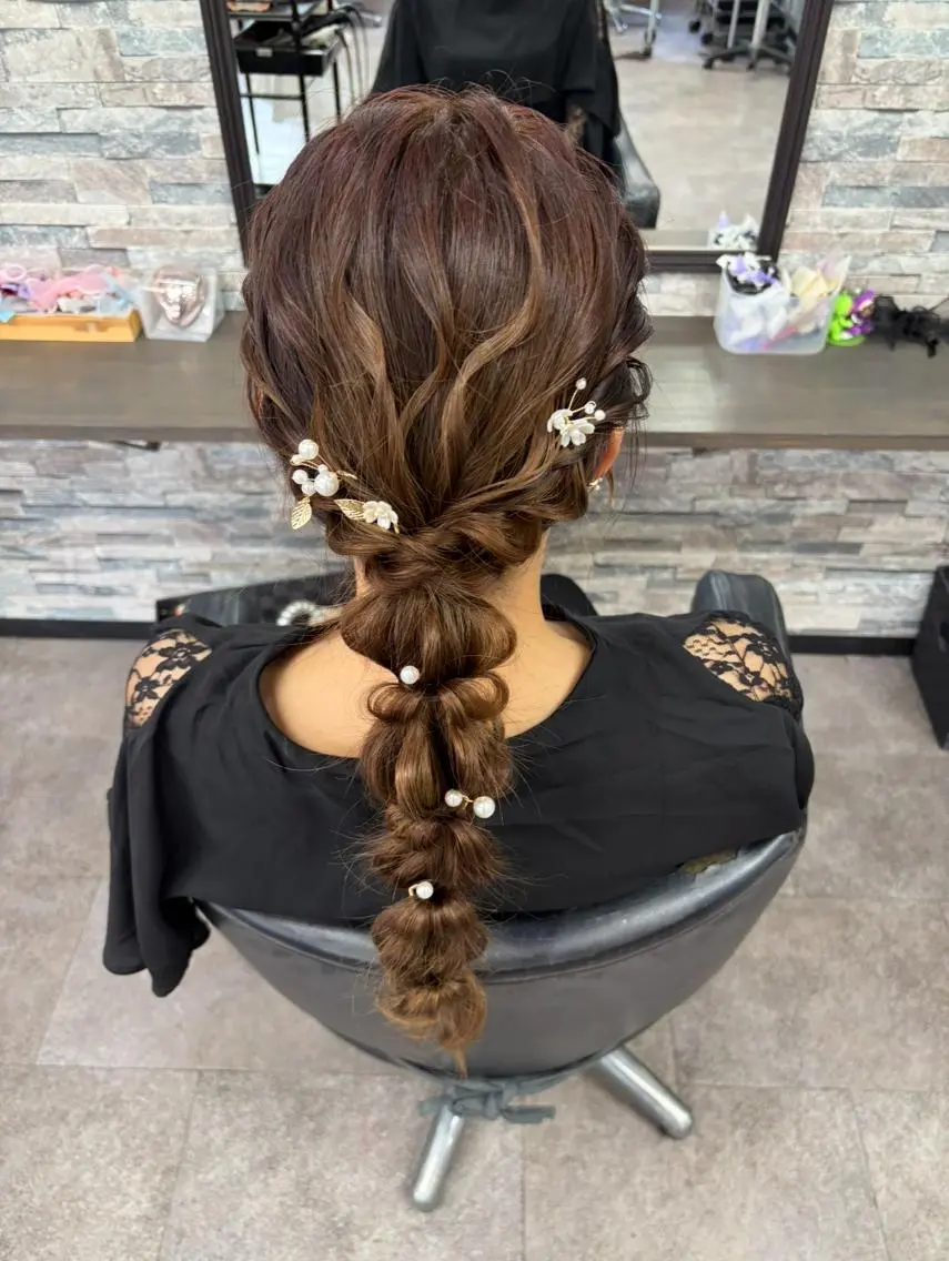 ヘアアレンジ 🎆浴衣着付け👘 ✨ヘアセット🐹のヘアスタイル
