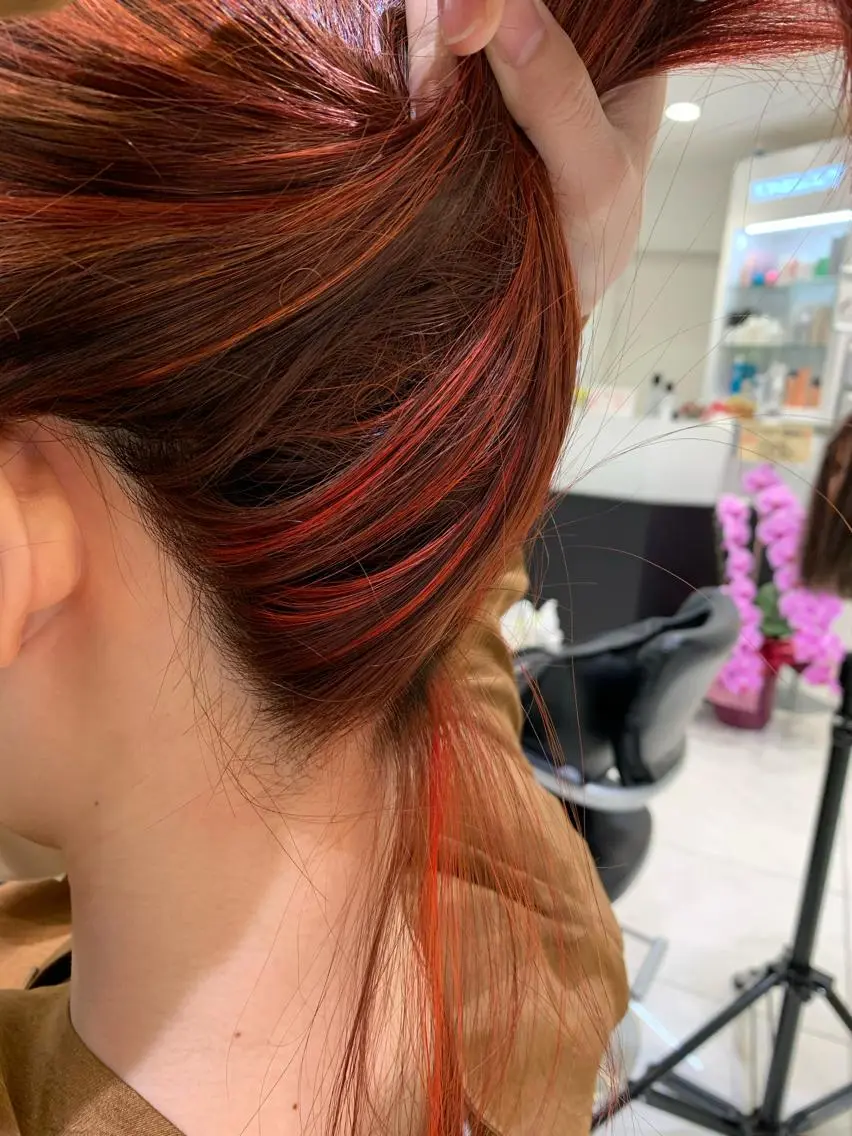 ロング ハイライト 木下 拓海のヘアスタイル