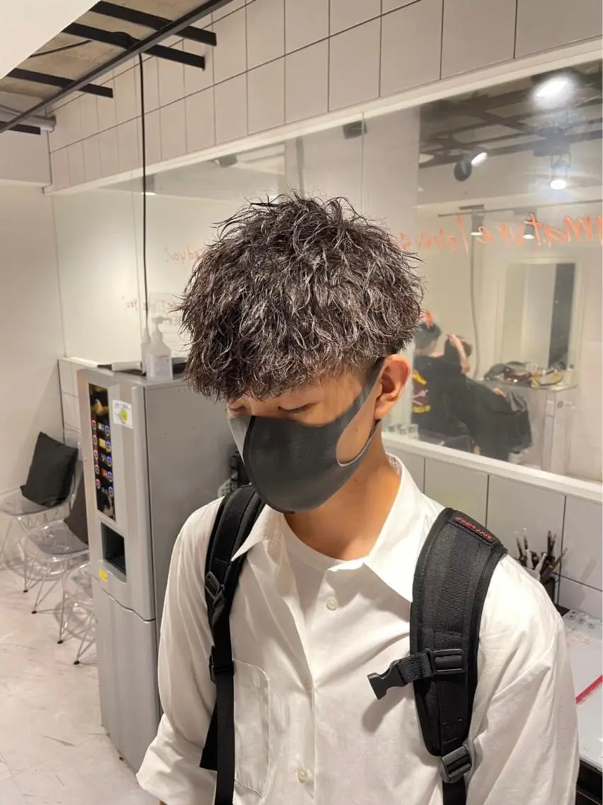 ショート カラー パーマ メンズ 【メンズサロン】 BLUCK 横浜のヘアスタイル