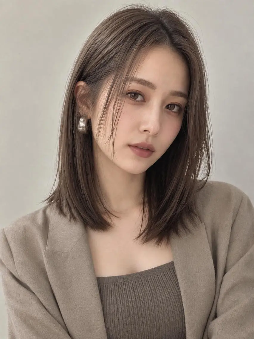 セミロング カラー ブリーチ ケアブリーチ 透明感カラー ダブルカラー イヤリングカラー カット ヘアカラー トリートメント ヘッドスパ "オトナ髪”/ LAKA TOCCAのヘアスタイル