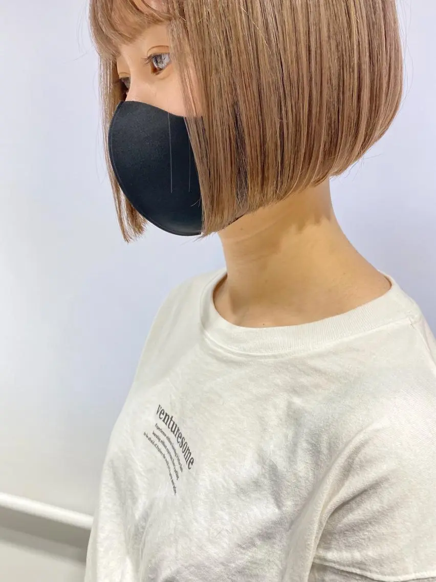 ショート カラー ボブ カット ヘアカラー 新井 広之のヘアスタイル