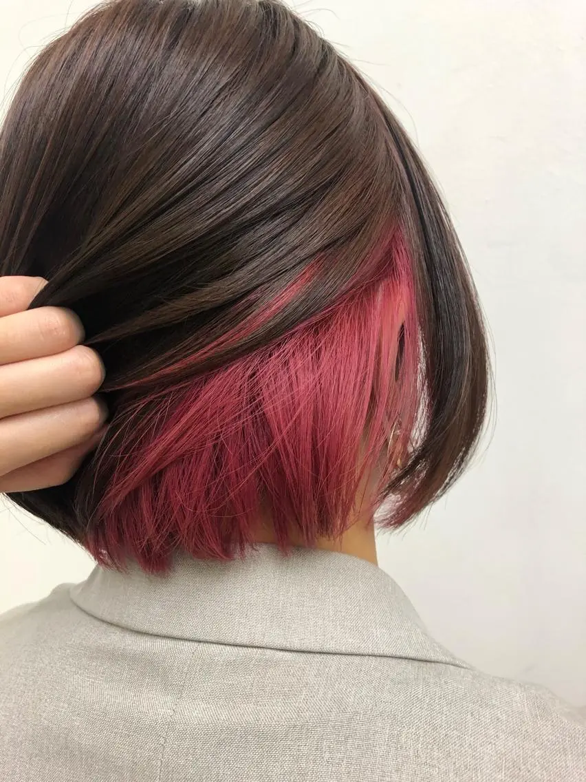 カラー ブリーチ ピンクカラー 🌻透明感カラー🌻 阿井希良梨のヘアスタイル