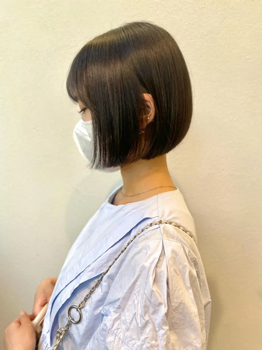 ショート カラー カット ヘアカラー Saki/レイヤー/ 柔色カラー/顔まわりのヘアスタイル