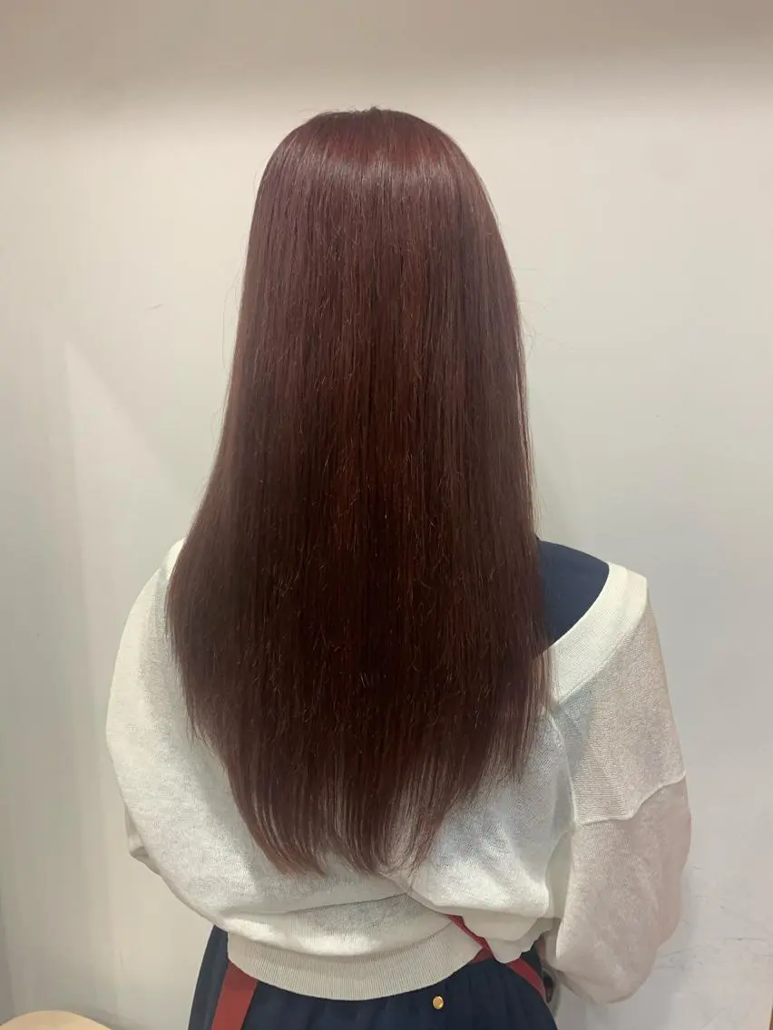 セミロング カラー ベージュカラー ピンクカラー ピンクベージュ カット 縮毛矯正 中目黒🌼 🌼ハナのヘアスタイル