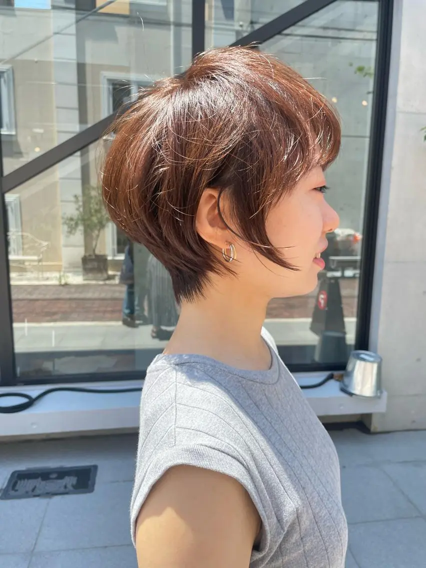 ショート カラー ショートボブ ボブ ショートヘア 表参道【髪質改善】 宮嶋勇太のヘアスタイル