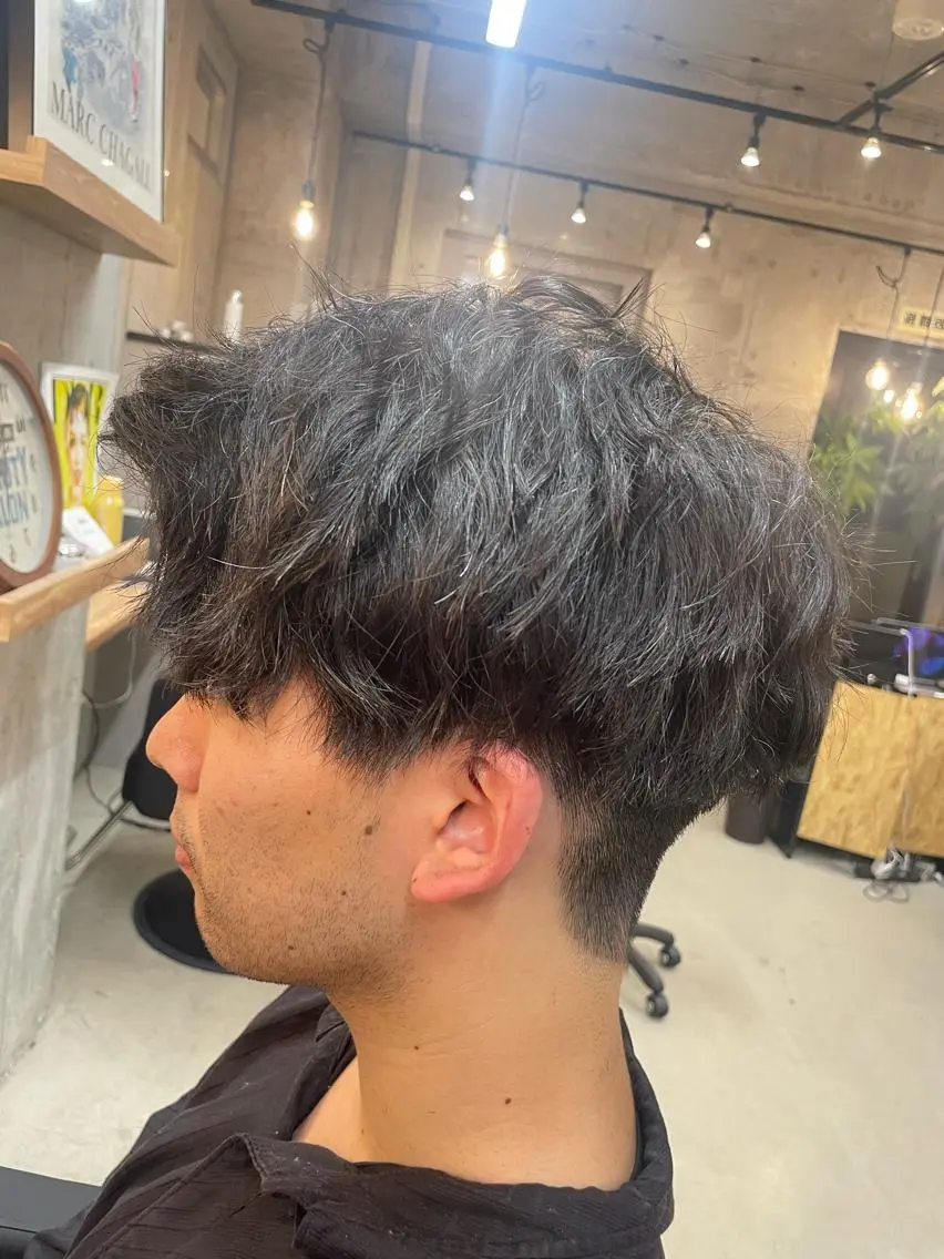 ミディアム メンズ縮毛矯正 細谷碧海のヘアスタイル