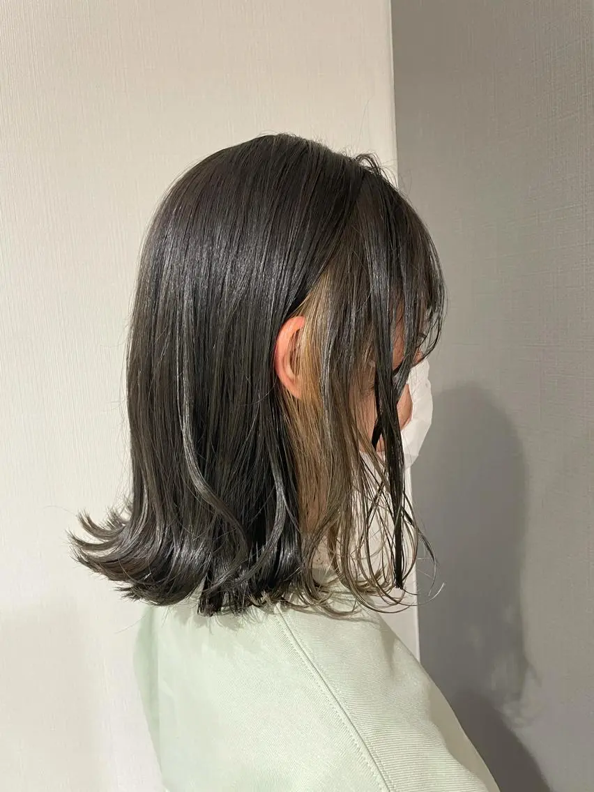 ミディアム カラー ブリーチ インナーカラー EMANON 吉祥寺北口のヘアスタイル