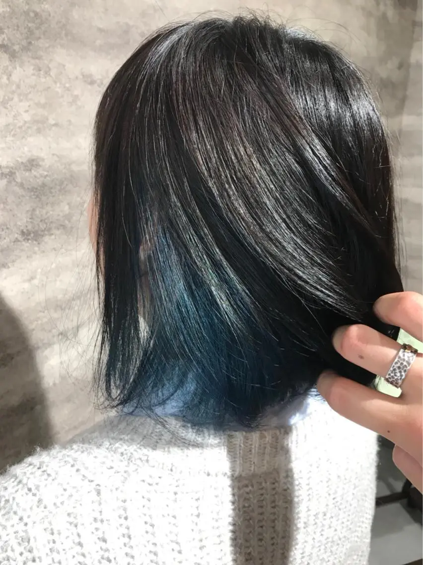ミディアム カラー ブルーカラー 🫟Blanco🫟 Color&Careのヘアスタイル
