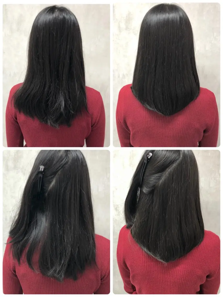 ミディアム カット 縮毛矯正 トリートメント あなた史上 最高を提供のヘアスタイル
