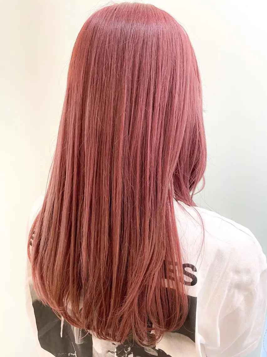 ロング カラー ダブルカラー ハイトーンカラー ピンクカラー ヘアカラー ✨カラー支持No.1 🧸ワキ カナコ🧸のヘアスタイル