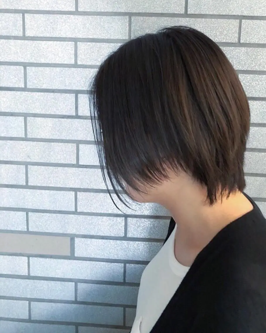 ショート カラー ショートボブ アッシュ ブルーカラー ブルーアッシュ ボブ 中村 よしひでのヘアスタイル