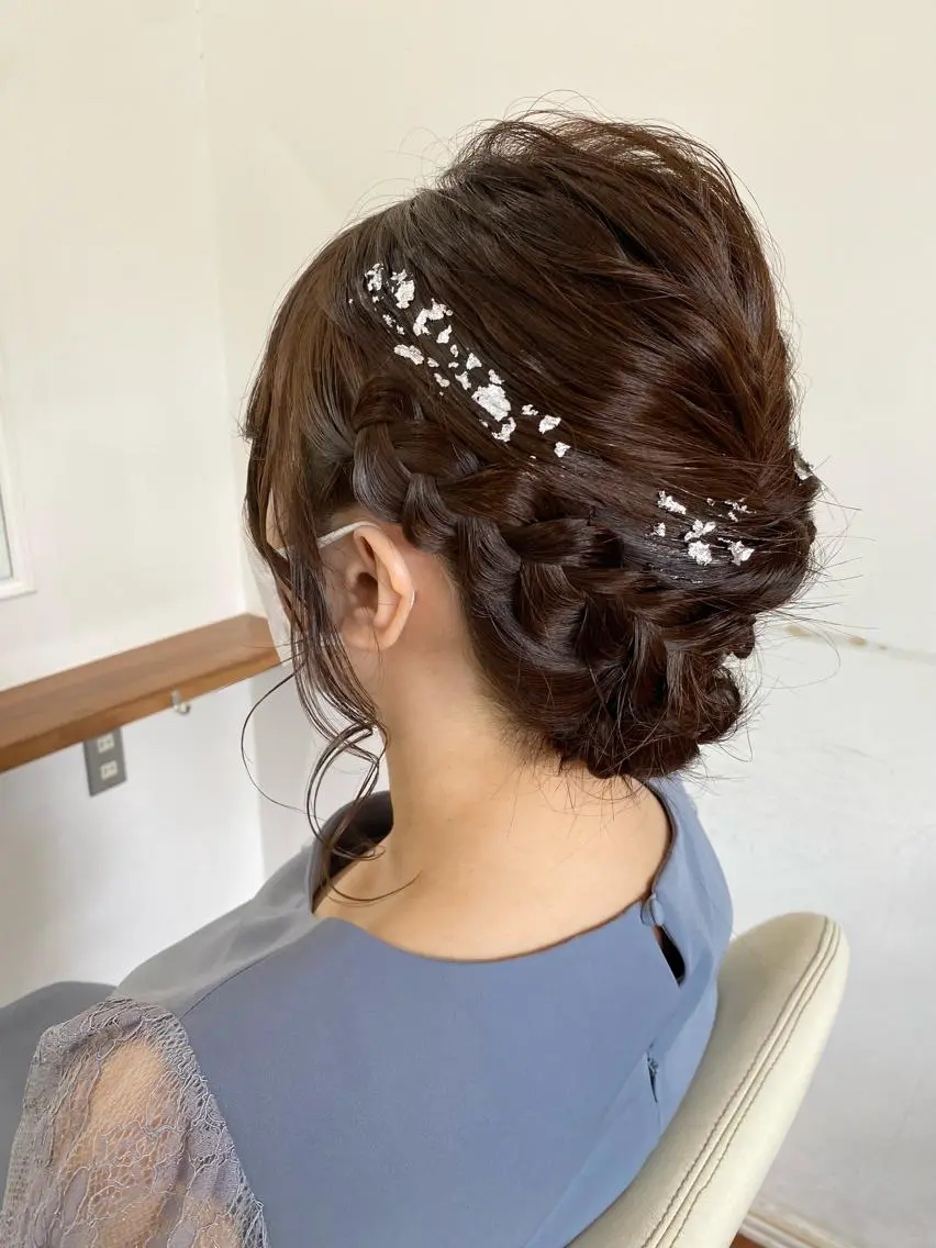 ミディアム ヘアアレンジ ヘアセット Kazaoka Saraのヘアスタイル