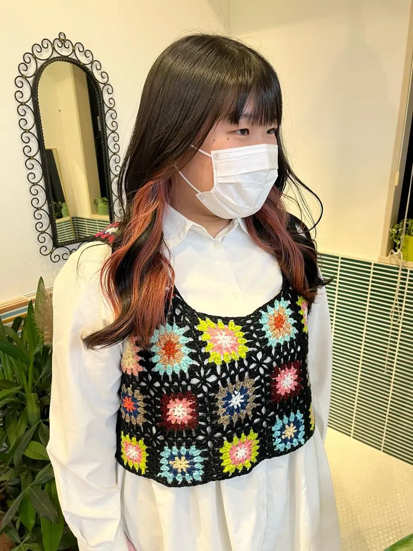 ミディアム カラー ベージュカラー ブリーチ ピンクカラー ピンクベージュ 🩷ハイトーン透明感 レイヤー🩷ユリカのヘアスタイル