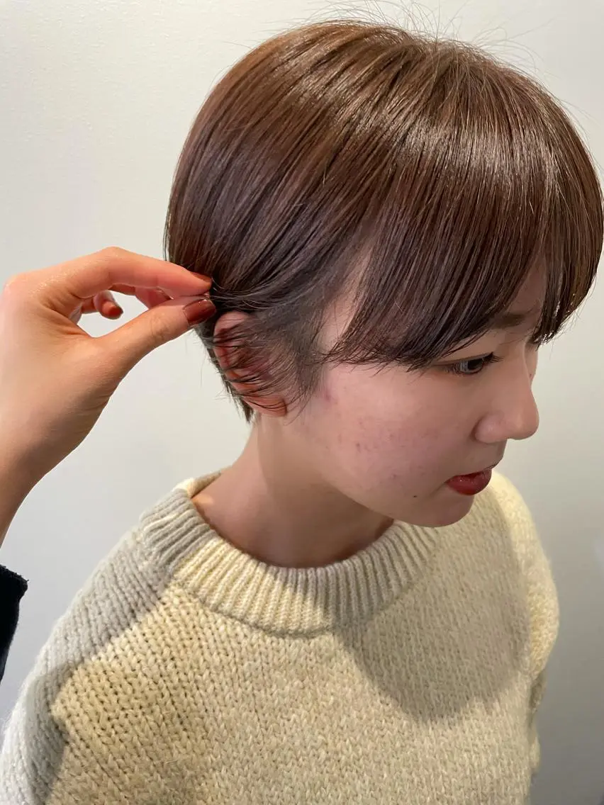ショート カラー ベージュカラー 斉藤 瑞恵のヘアスタイル