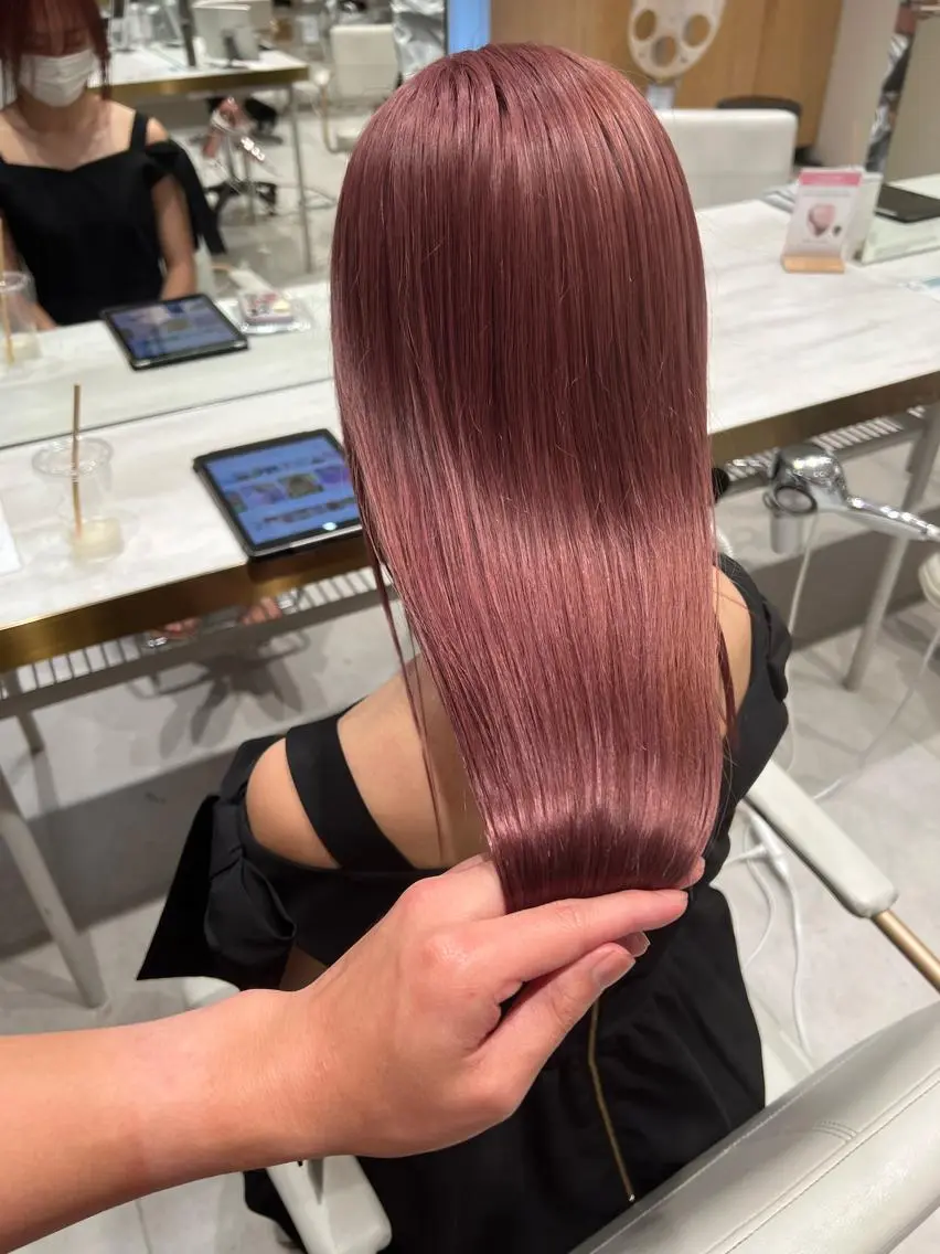 ミディアム ボブ ヘアカラー トリートメント ヘアセット レイヤー専門家 ダブルカラー修のヘアスタイル