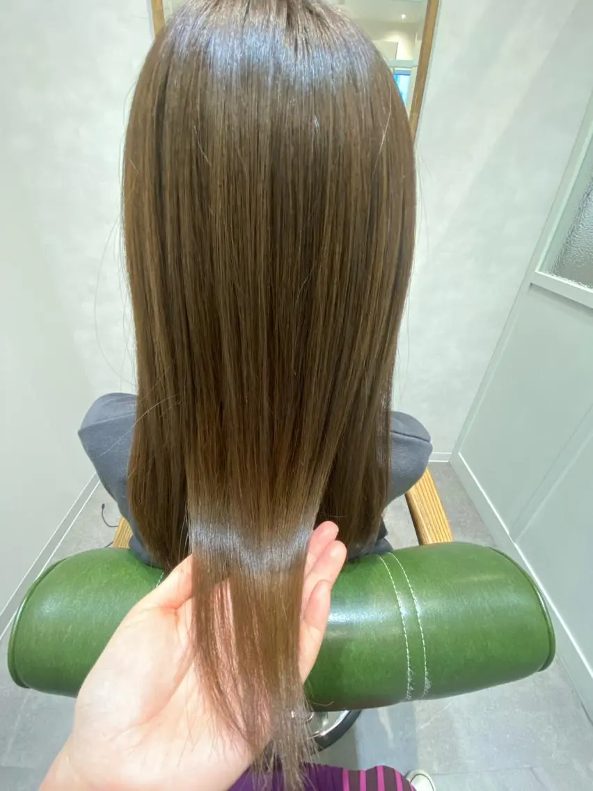 セミロング 髪質改善 トリートメント カット ヘアカラー トリートメント 坂井 千穂のヘアスタイル