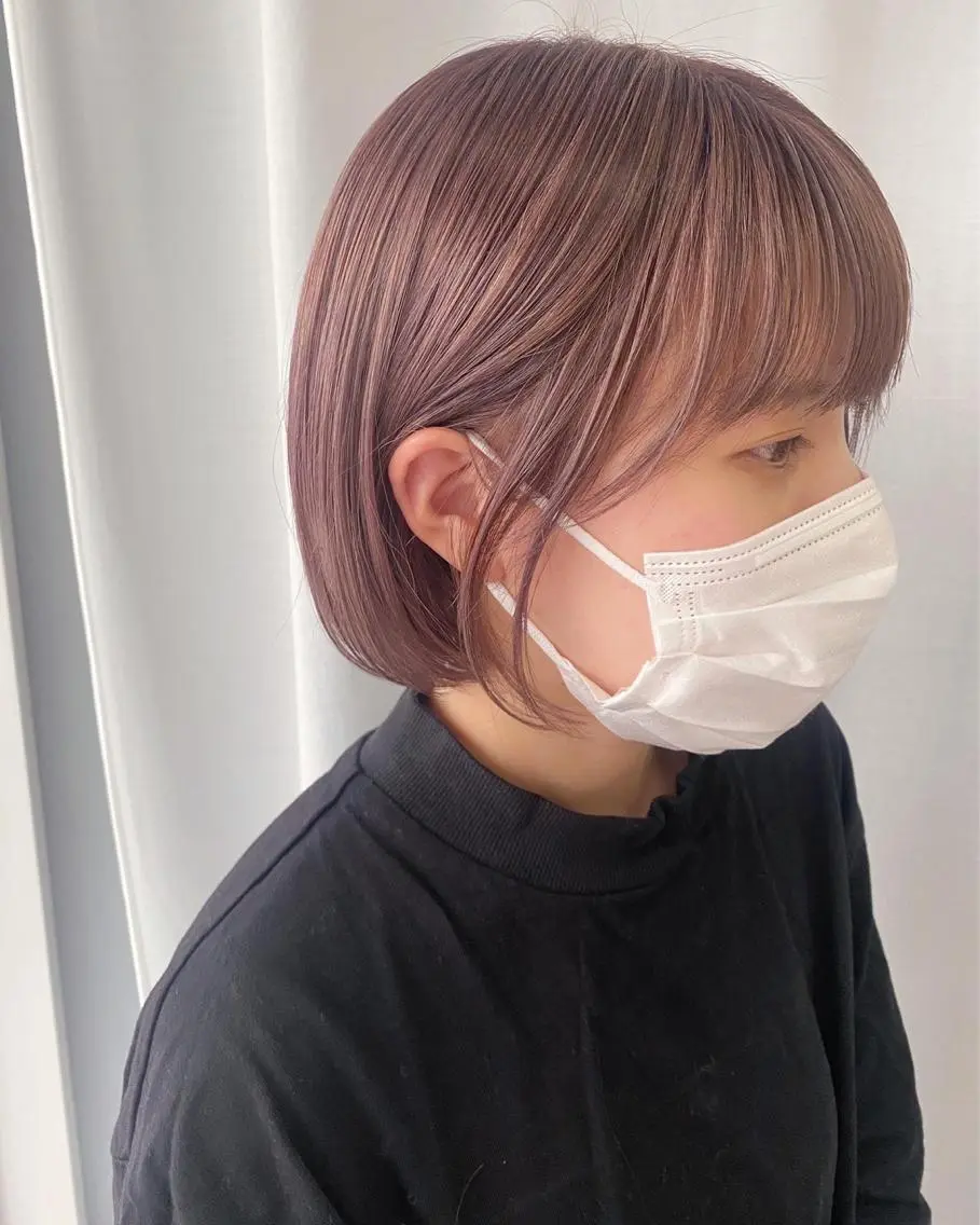 ショート カラー ヘアアレンジ ピンクカラー ヘアカラー トリートメント lani ブリーチ /ダブルカラーのヘアスタイル