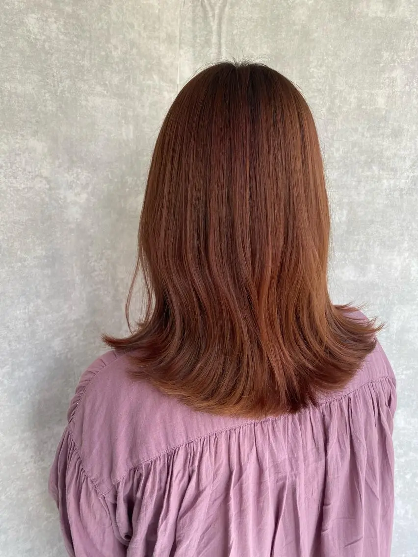 ミディアム カラー カット ヘアカラー トリートメント 入江 允のヘアスタイル