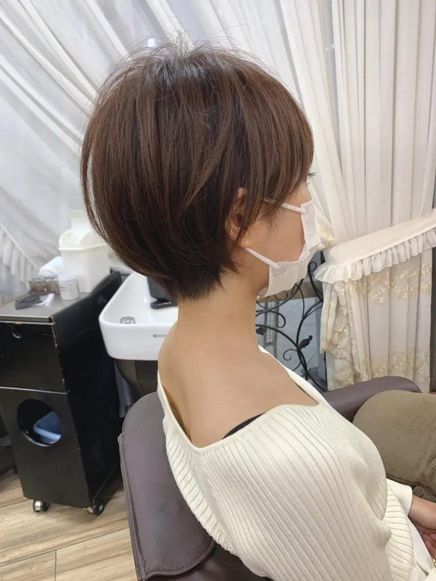 ショート カラー ショートヘア カット ヘアカラー トリートメント 平尾 拓也のヘアスタイル